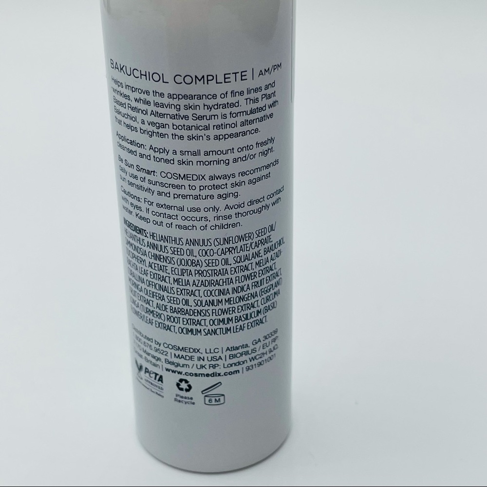 NEW Cosmedix Bakuchiol Complete Plant-Based Retinol Alternative Serum * - Picture 4 of 14